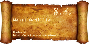 Wenzl Adélia névjegykártya